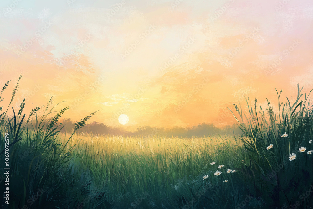 sunset in the field sunset in the field