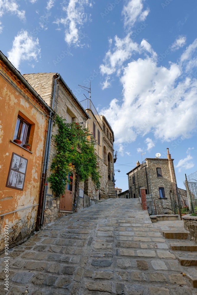 The medieval village of Guardia Perticara in Basilicata, Italy. The medieval village of Guardia Perticara in Basilicata, Italy.