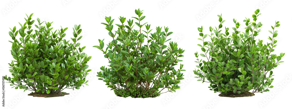 Realistic isolated image of full shrub. PNG White Background. Realistic isolated image of full shrub. PNG White Background.