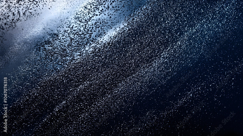 Obraz premium A Detailed Close-up of White Specks on a Deep Blue Background