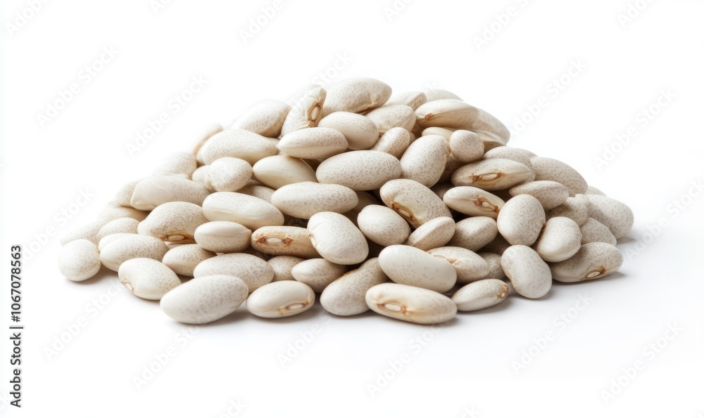 Isolated pile of white beans Isolated pile of white beans