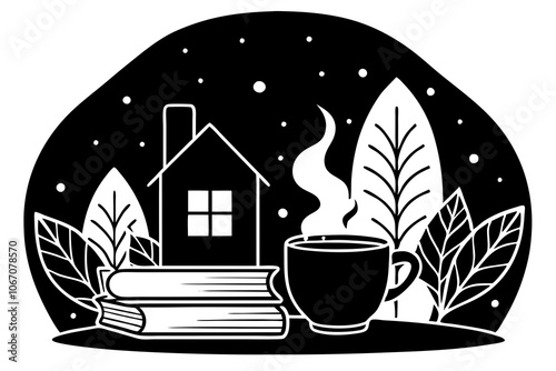 Books and coffee, quiet place, love coffee