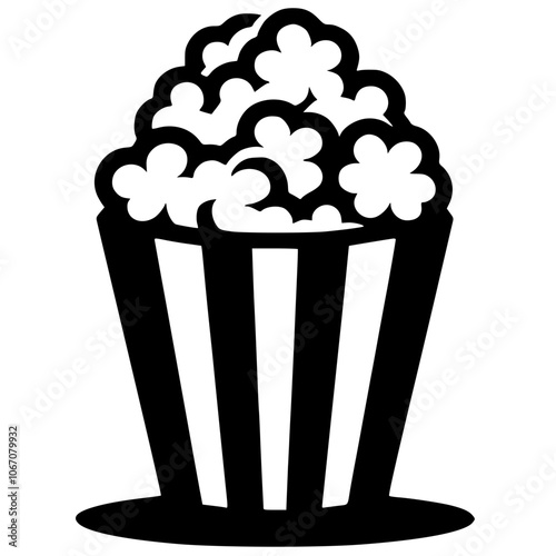 Popcorn logo silhouette