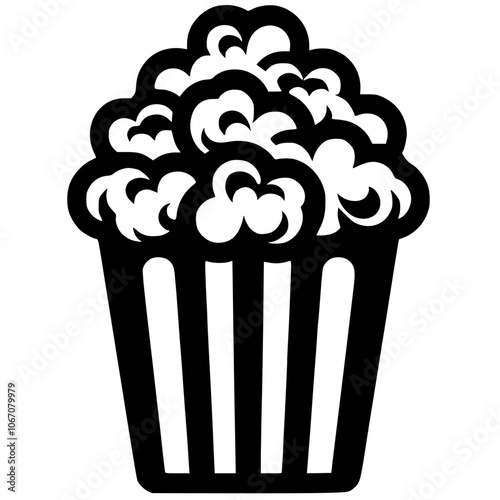 Popcorn logo silhouette