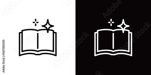 本のシンプルなラインアイコン