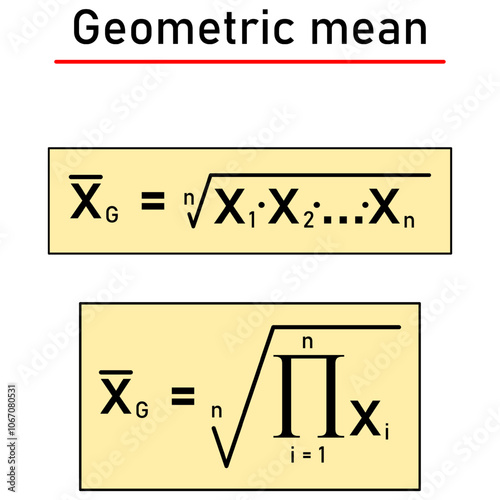 Geometric mean - formula for calculation, characteristic of the position of the statistical file