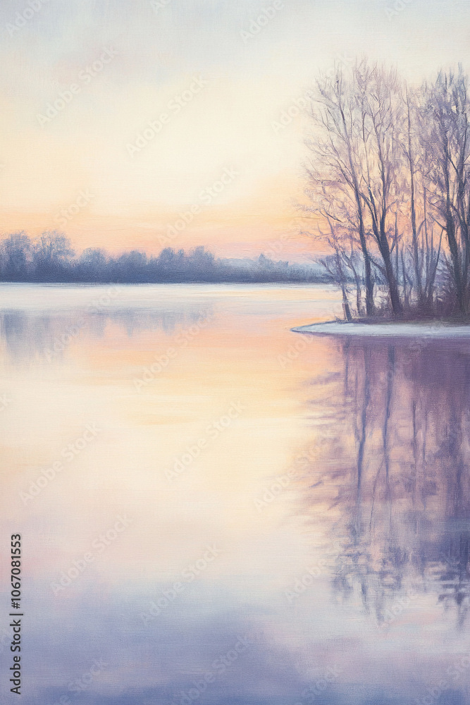 Obraz premium sunrise on the river