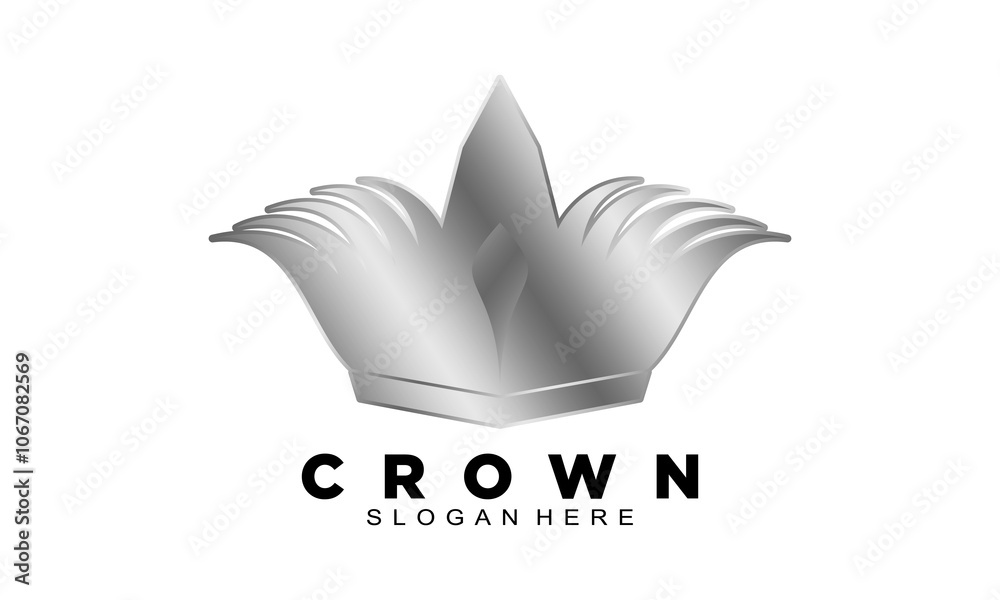 Obraz premium Silver prince crown illustration design vector