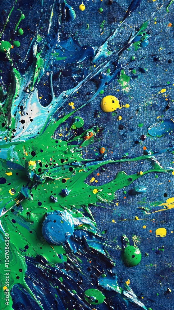 Splattered blue and green paint on canvas, hypermaximalist, advertising photography, hyper realistic, fine detail, Splattered blue and green paint on canvas, hypermaximalist, advertising photography, hyper realistic, fine detail,