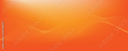 abstract orange gradient background with waves