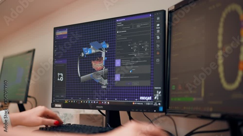 professional laboratory for the production of dental prostheses veneers 3D model of teeth on a computer discussion of further work
