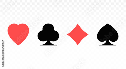 Elegant playing card suits: hearts, diamonds, clubs, and spades. Playing cards. Casino game. Poker. Blackjack. Online card game. Table games. Gambling symbol. Game art. Game design. Vintage cards