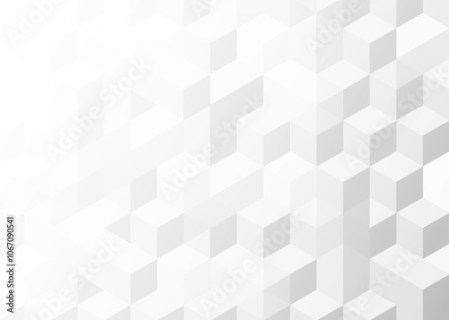 White grey hexagon cube geometric pattern background, Geometric background made of hexagon, Abstract geometric background. Vector 3d illustration. hexagon square or pyramid white shapes.