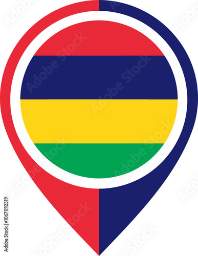 Free Download Map Icon Inside Mauritius Flag - GFXLoad
