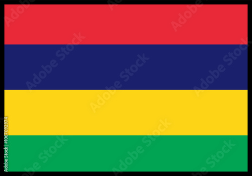 Free Download Mauritius Flag rectangle Icon - GFXLoad