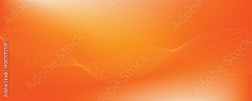 abstract orange gradient background with waves