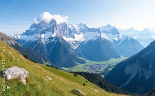 shot of the beautiful mountains by the calm ocean captured in Norway