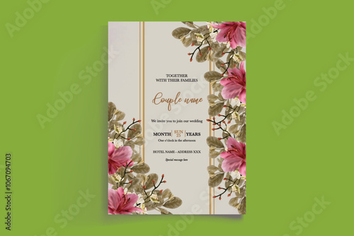 BRIDAL SHOWER FLORAL INVITATION TEMPLATE