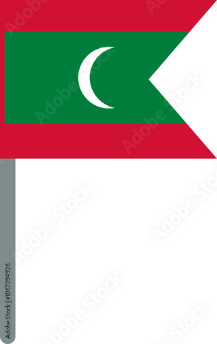 Free Download Maldives Flag On Crisp Corners - GFXLoad