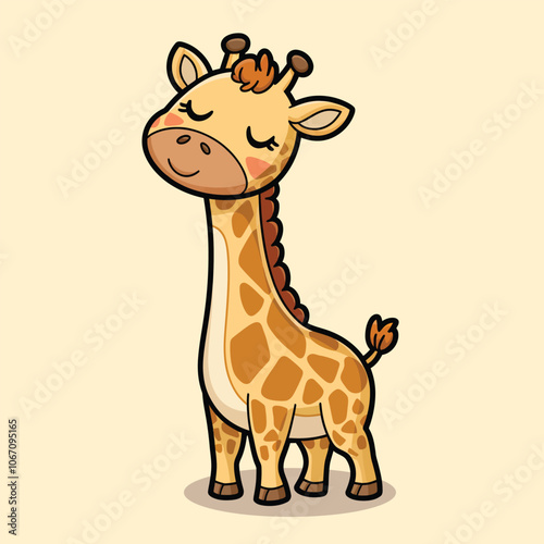 Cute Giraffe Vector, giraffe illustration