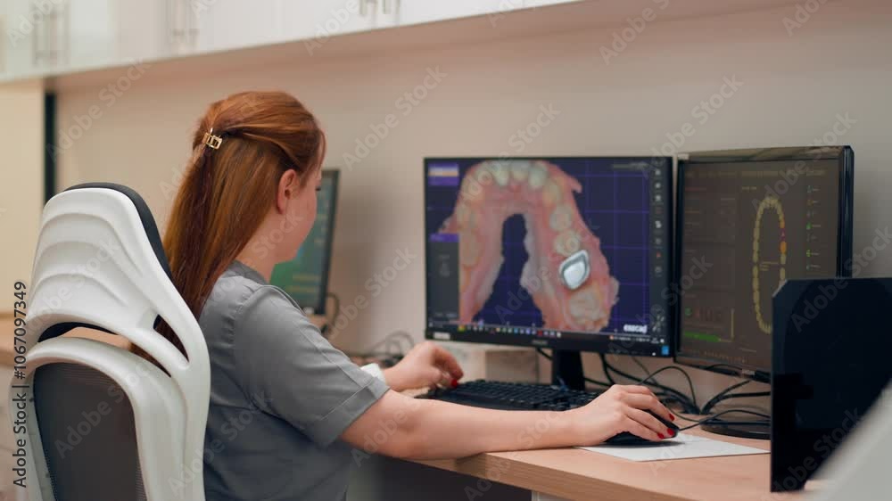 professional laboratory for the production of dental prostheses veneers 3D model of teeth on a computer discussion of further work