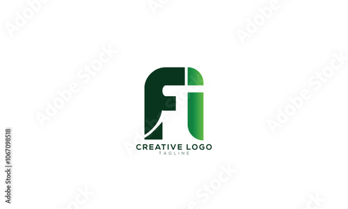 FI Abstract initial monogram letter alphabet logo design