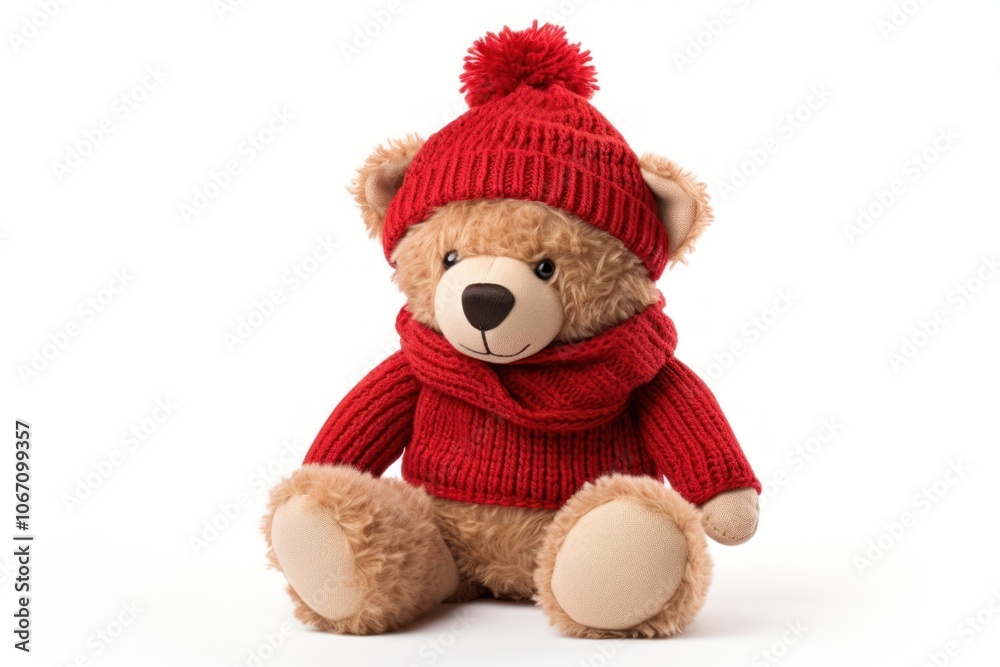 Bear toy white background representation. Bear toy white background representation.