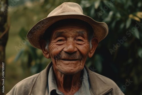 Portrait farmer adult plant.