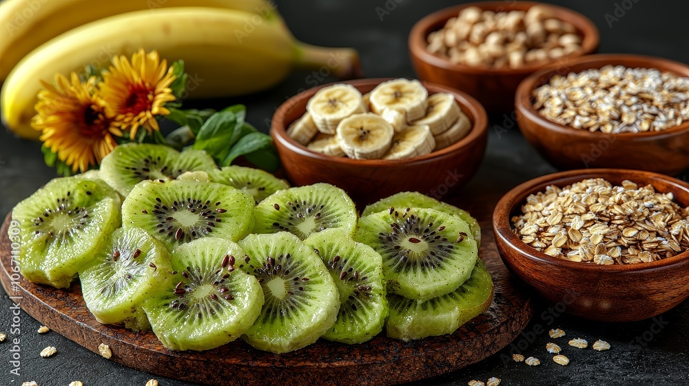Discover delicious ways to enjoy fresh kiwi slices with nutritious oats and bananas for a healthy snack Discover delicious ways to enjoy fresh kiwi slices with nutritious oats and bananas for a healthy snack
