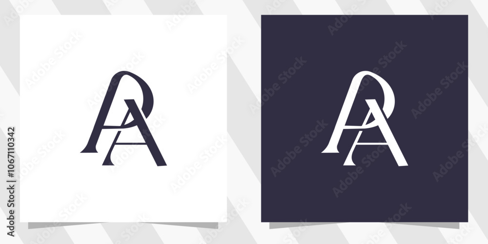 letter pa ap logo design vector