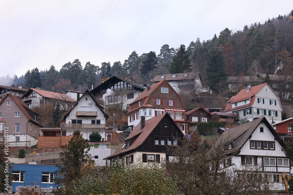 Blick in die Altstadt von Alpirsbach im Schwarzwald Blick in die Altstadt von Alpirsbach im Schwarzwald