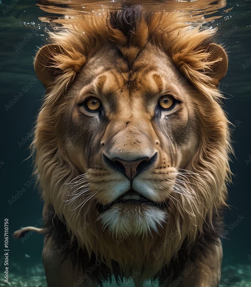 Naklejka premium portrait of a lion