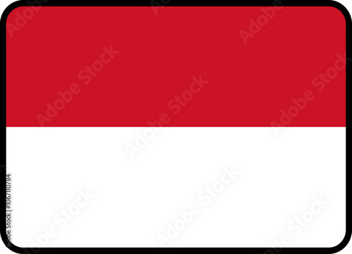 Indonesia Flag Rounded Rectangle Icon Free Download Indonesia Flag Rounded Rectangle Icon - GFXLoad