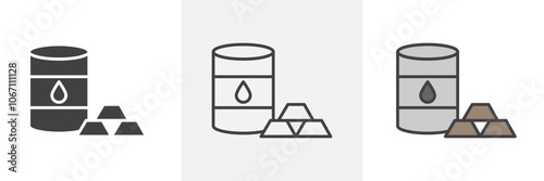 Commodity icon in black and colored style.