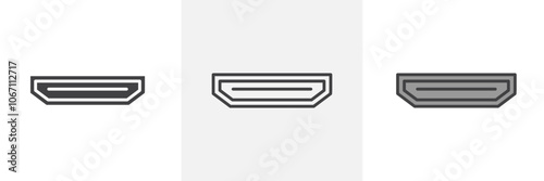 HDMI icon in black and colored style.