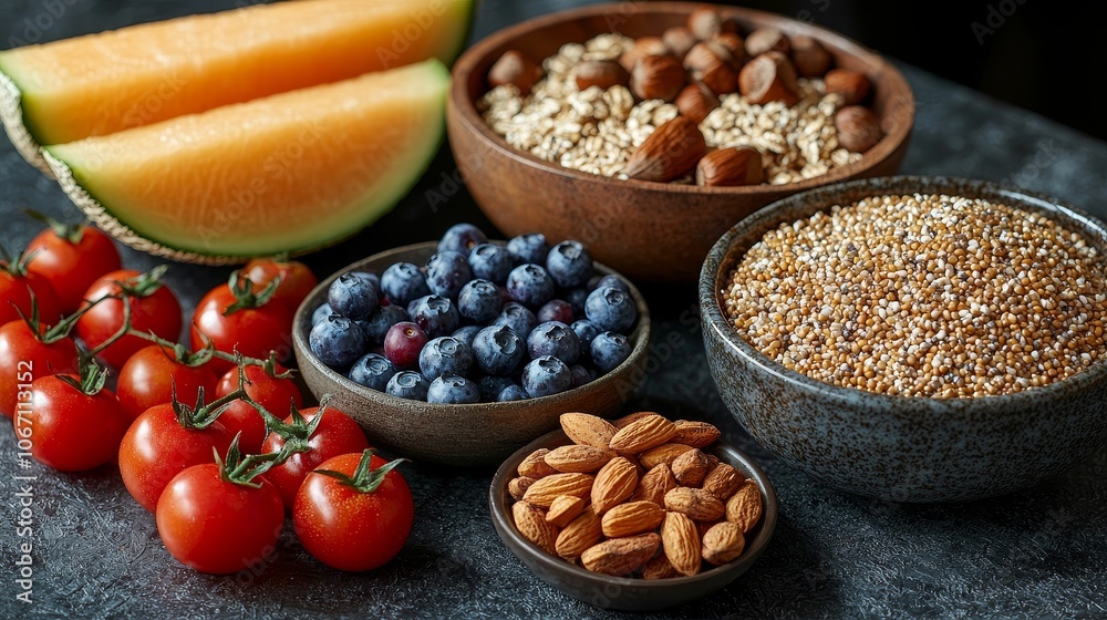 Explore nutrient-packed superfoods enhance your diet with fresh fruits nuts and grains for a healthy lifestyle