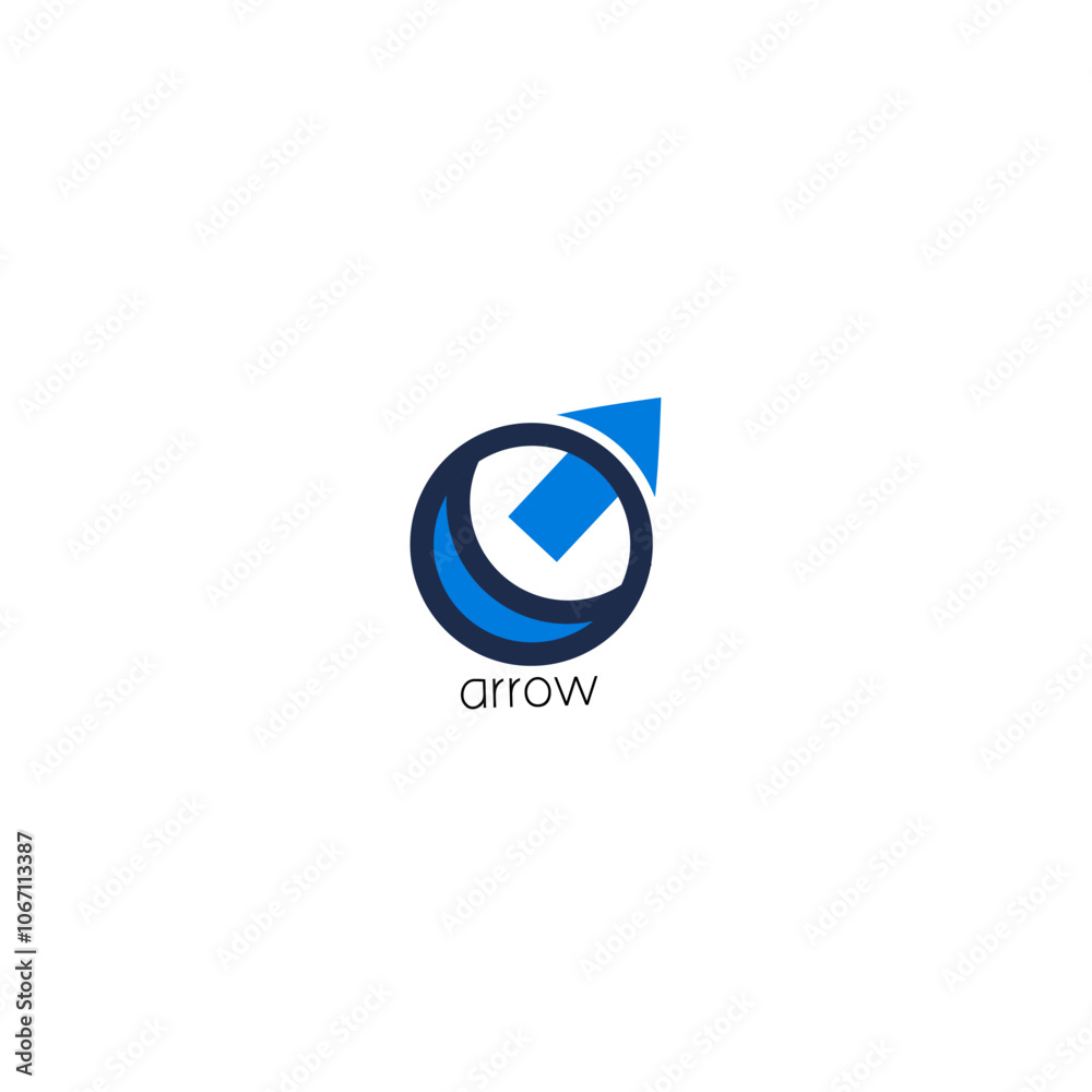 Initial Letter O Compass Target Arrow Logo Design Illustration Initial Letter O Compass Target Arrow Logo Design Illustration