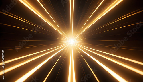 Wallpaper Mural Futuristic gold neon light rays radiating background Torontodigital.ca