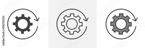 Operation icon in black and colored style.