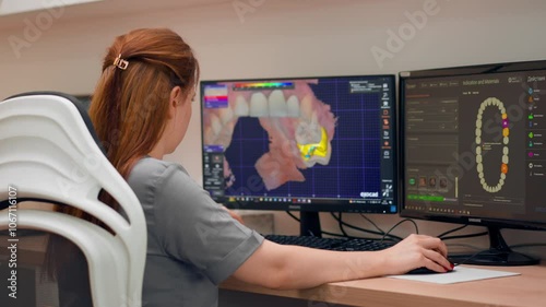 professional laboratory for the production of dental prostheses veneers 3D model of teeth on a computer discussion of further work