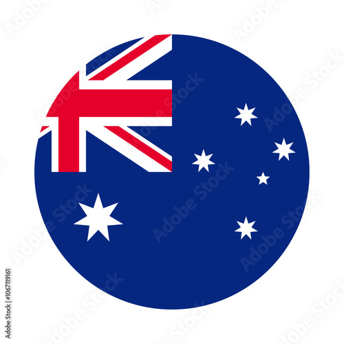 Round Australia flag icon