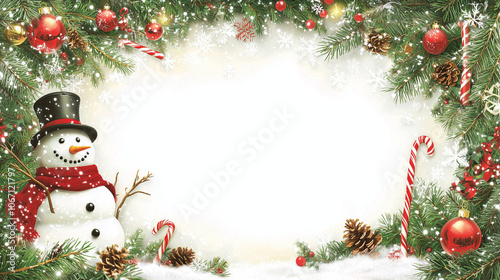 christmas background with snowman,christmas greeting card