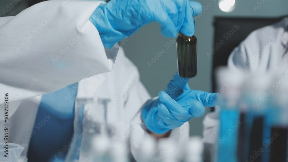 chemist,scientist hand dropping chemical liquid into test tube, science research and development concept chemist,scientist hand dropping chemical liquid into test tube, science research and development concept