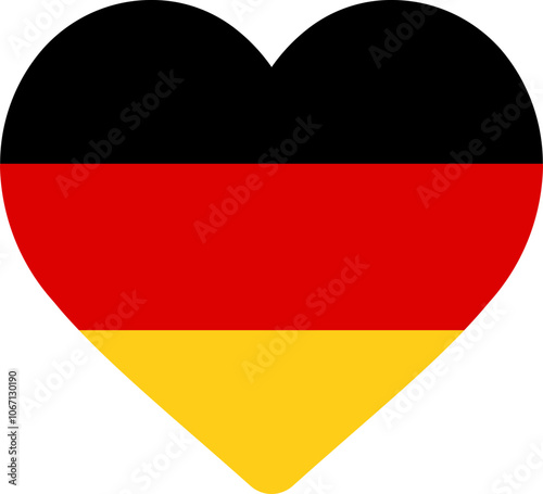 Free Download Heart Icon on Germany Flag - GFXLoad