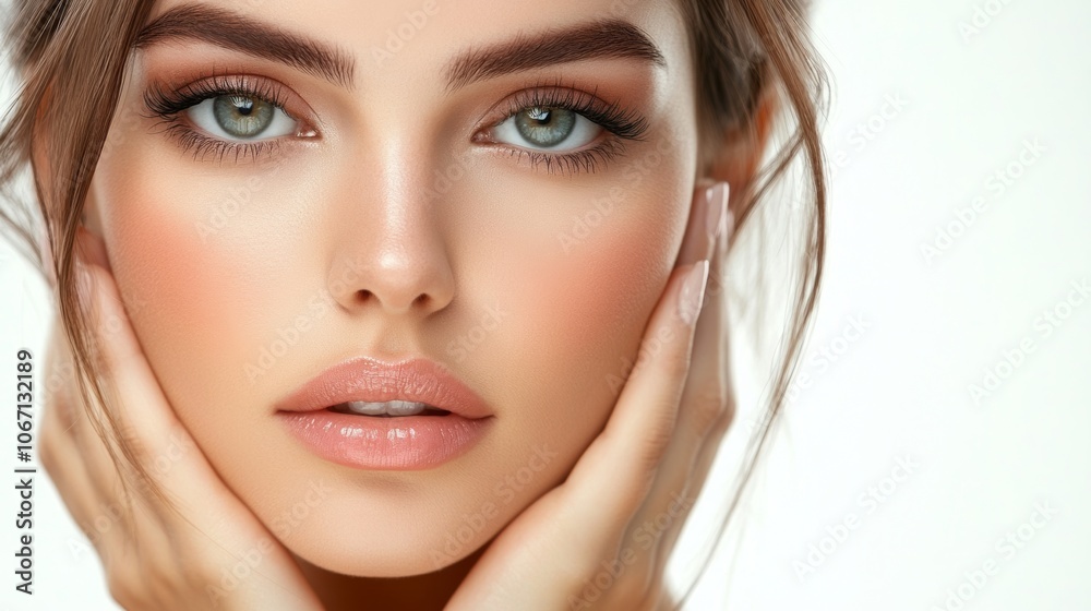 Beautiful Woman Face Skincare Closeup Beauty Portrait Beautiful Woman Face Skincare Closeup Beauty Portrait
