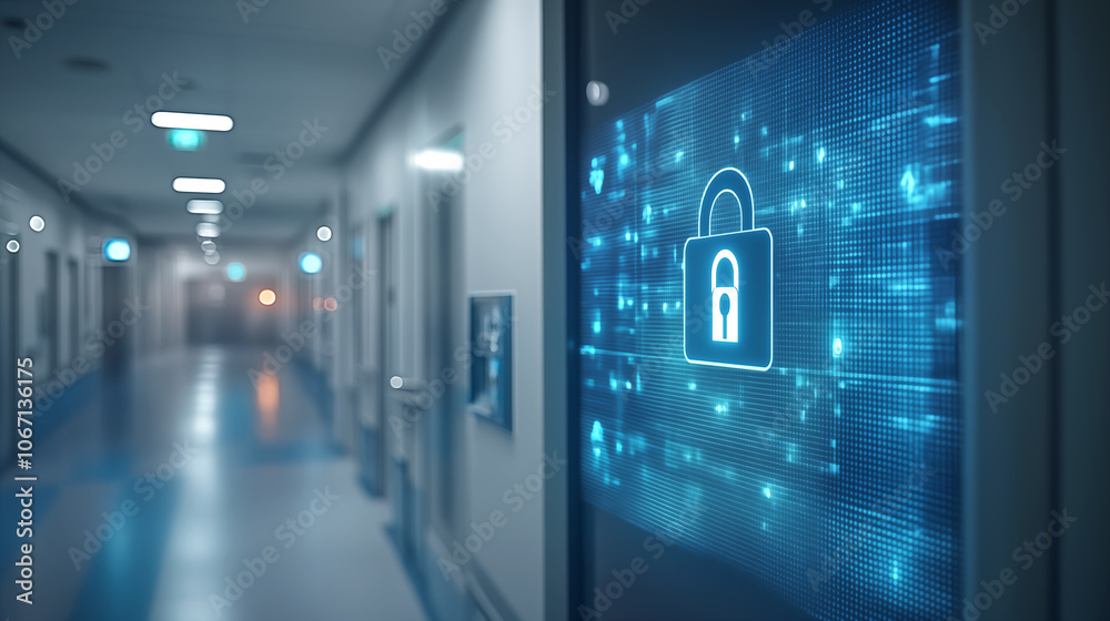 Cyber security and information protection business technology concept. 3D rendering
