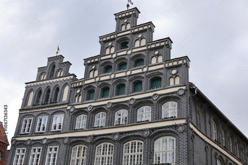 Blick in die Altstadt von Lüneburg in Niedersachsen