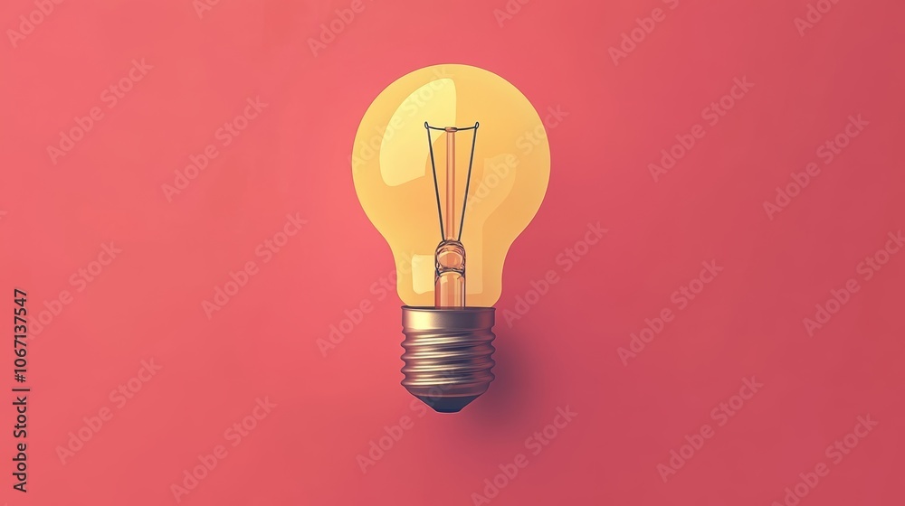 Illuminating light bulb on a vibrant background.