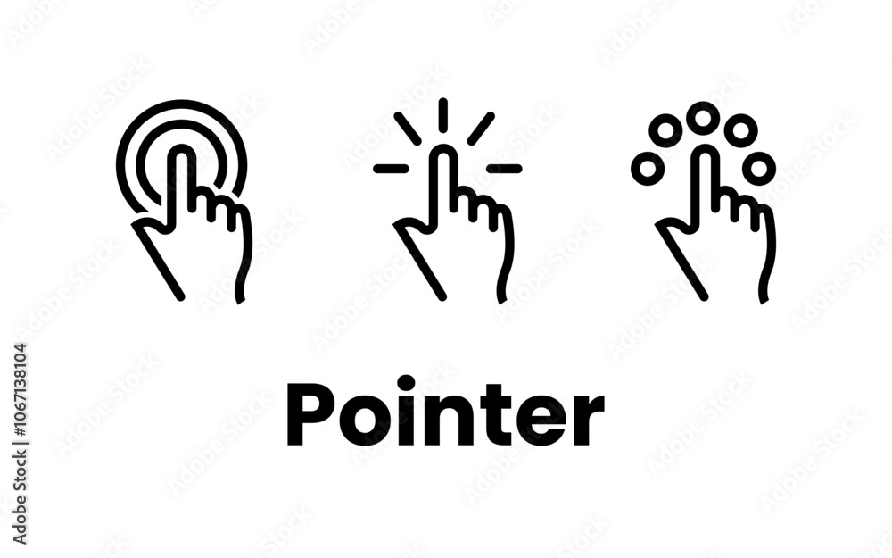Pointer click cursor arrow icons set. Clicking cursor. Hand cursors icons click set. Pointer click icon. Loading icon
Pointer click cursor arrow icons set. Clicking cursor. Hand cursors icons click set. Pointer click icon. Loading icon