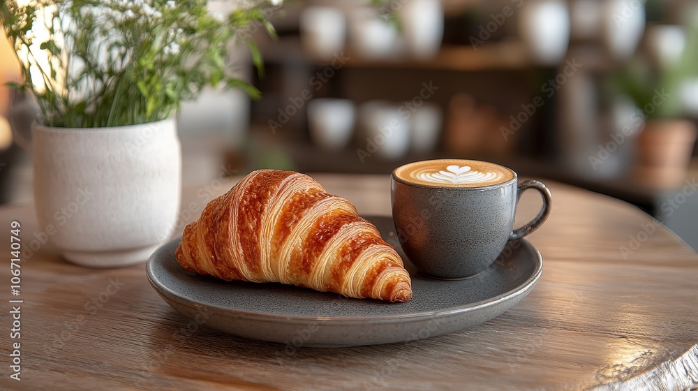 Indulge in a freshly baked croissant and a perfectly crafted coffee experience at your favorite cafe